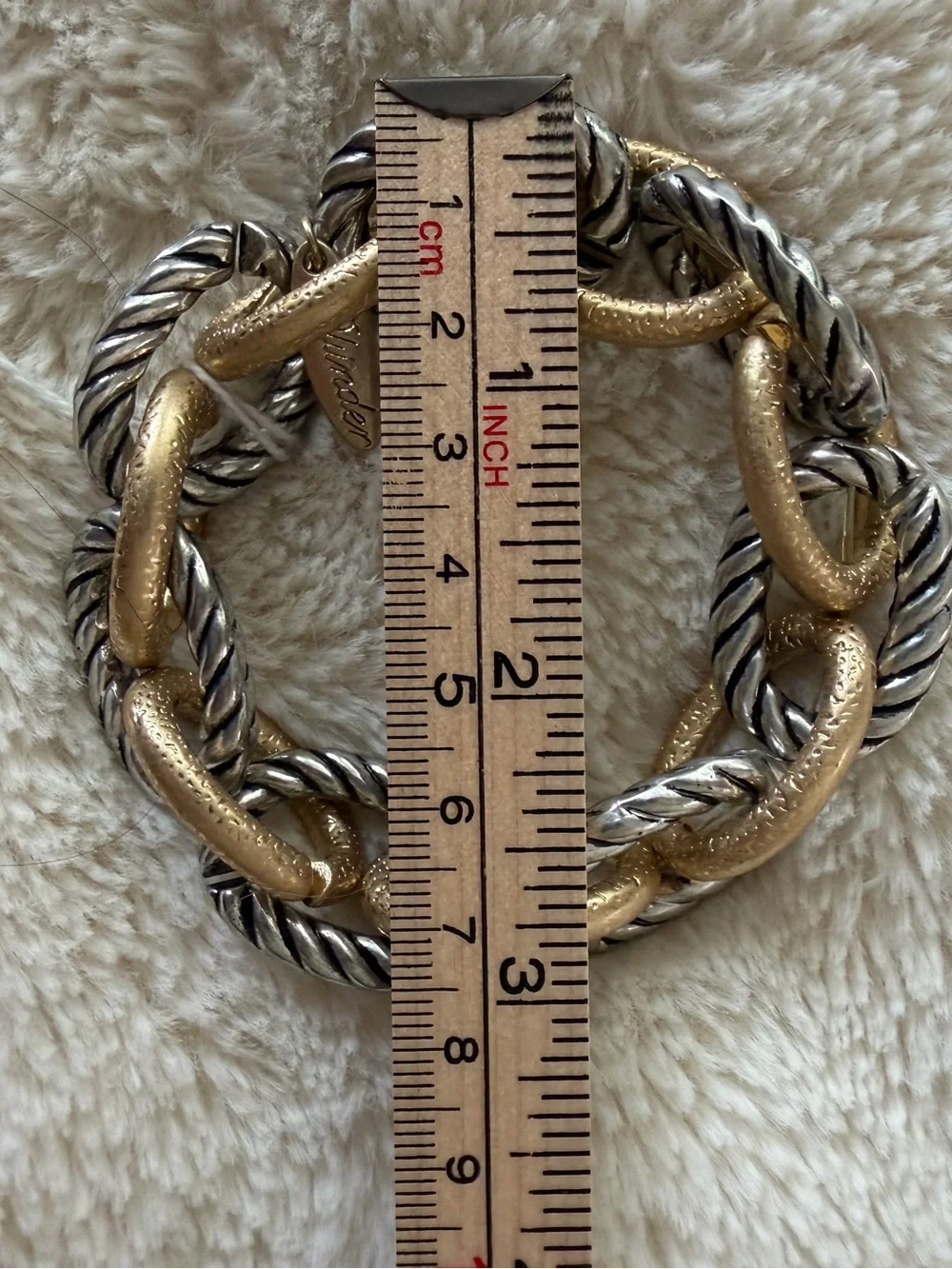 Lindy Gold & Silver Tone Chain Link Bracelet New